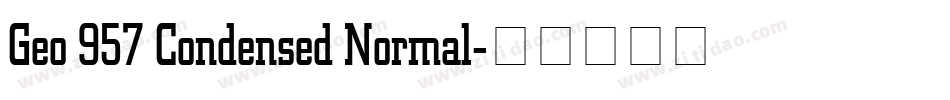 Geo 957 Condensed Normal字体转换